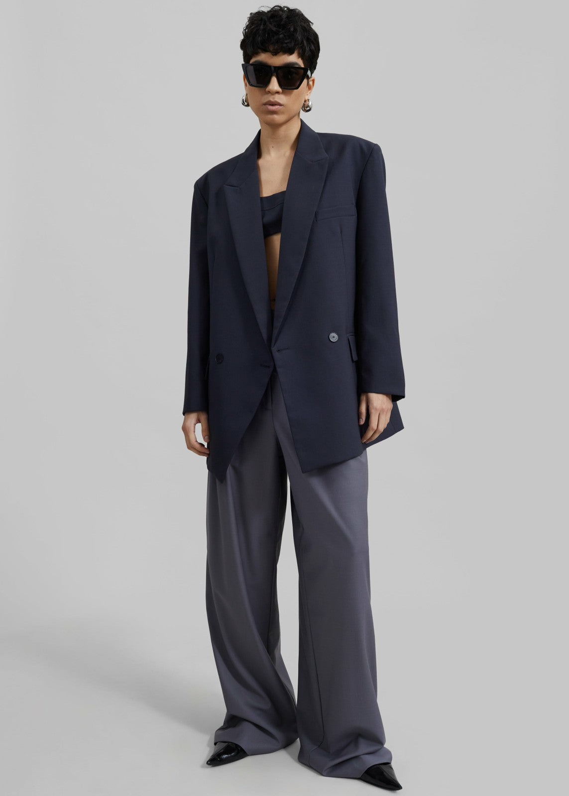 Ripley Pleated Trousers - Grey
