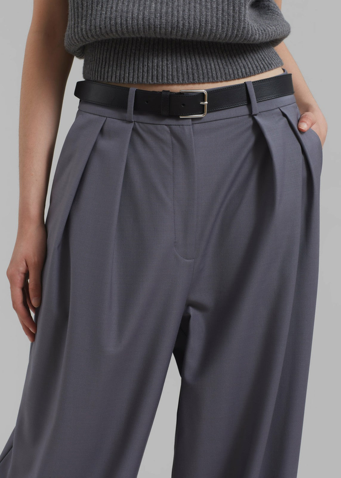 Ripley Pleated Trousers - Grey