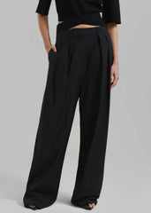 Ripley Pleated Trousers - Black