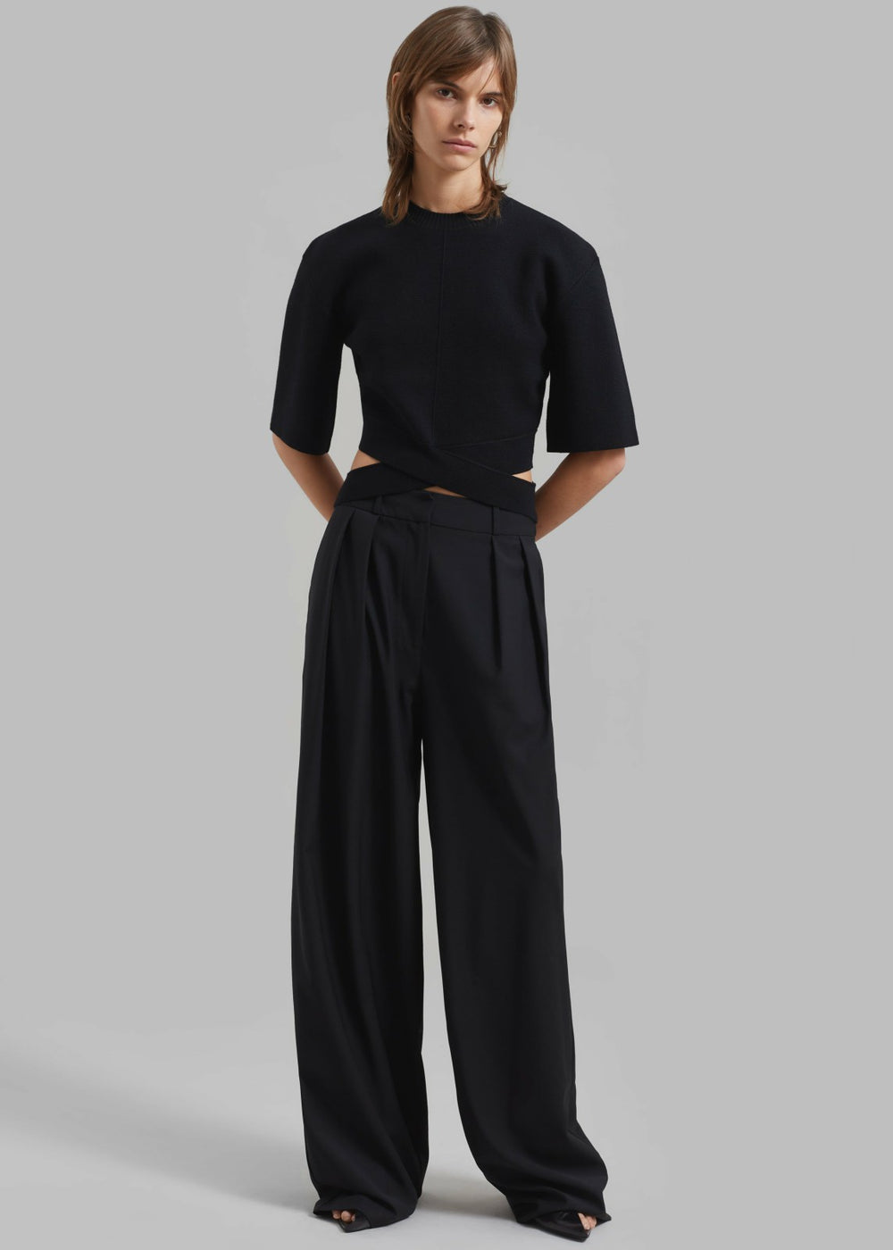Ripley Pleated Trousers - Black