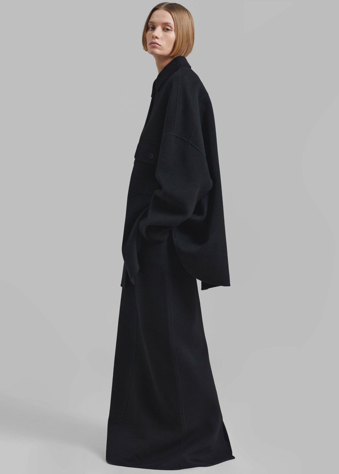 Dallas Wool Overshirt - Black