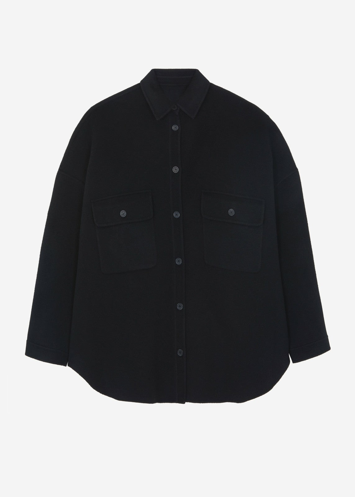 Dallas Wool Overshirt - Black