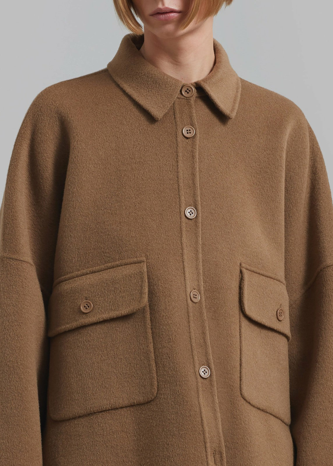 Dallas Wool Overshirt - Camel