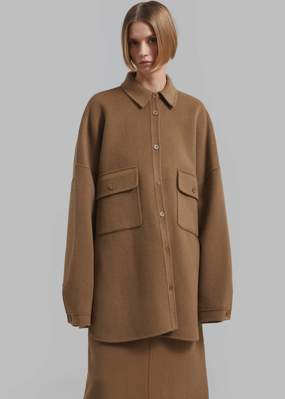 Dallas Wool Overshirt - Camel