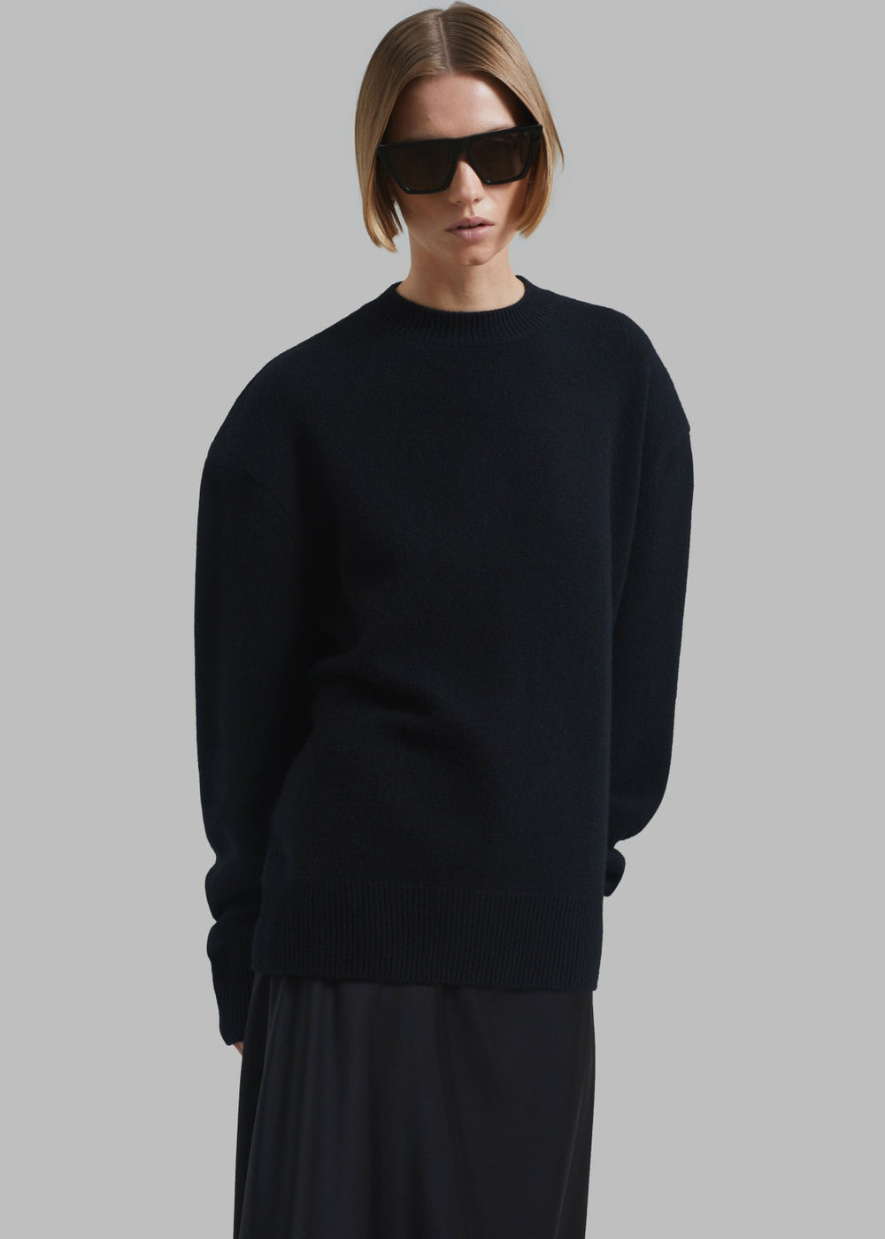 Rafaela Padded Knit Sweater - Black